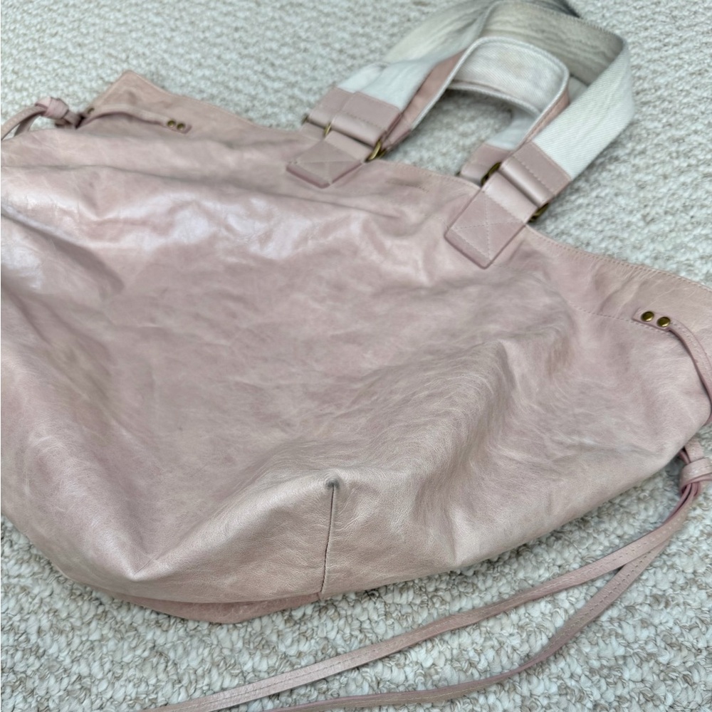 Isabel Marant Wardy Pale Pink Double Handle Leather Tote Bag. - Picture 5 of 7